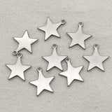 200pcs Stainless Steel Star Charm For Jewelry DIY