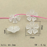 Clear Frosted Flower Acrylic Beads DIY Jewelry Findings 1200pcs
