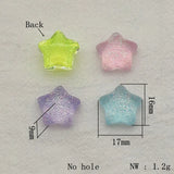 100pcs 16x17mm Arrival Built-in Powder Star Beads For Hairpins DIY Parts