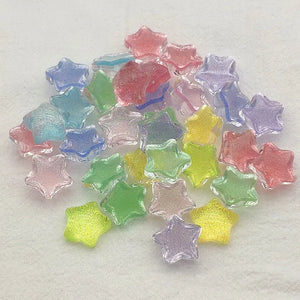 100pcs 16x17mm Arrival Built-in Powder Star Beads For Hairpins DIY Parts