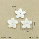 50pcs Real Shell Carving Flower Beads for Jewelry DIY