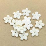 50pcs Real Shell Carving Flower Beads for Jewelry DIY