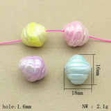 UV Aurora Effect Conch Beads 100pcs For DIY Jewelry, Findings&Components