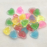 Arrival! 16x19mm 100pcs Flat Bottom Heart Beads For Hairpins DIY Parts