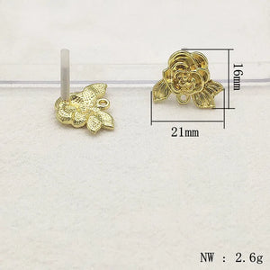 Arrival! 16x21mm 100pcs Zinc Alloy Ear Stud, DIY Earring Parts