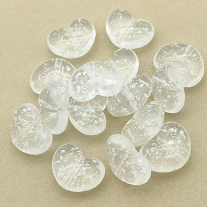 Snowflake Heart Beads 220pcs For Necklace Earrings DIY