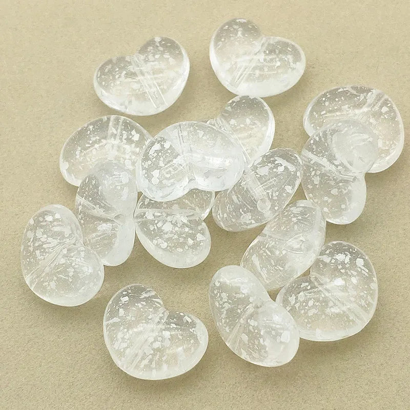 Snowflake Heart Beads 220pcs For Necklace Earrings DIY