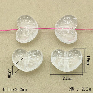 Snowflake Heart Beads 220pcs For Necklace Earrings DIY