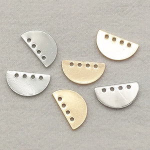100pcs Copper Cemicircle Charm For DIY Jewelry, Findings