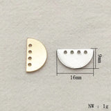 100pcs Copper Cemicircle Charm For DIY Jewelry, Findings