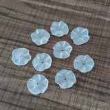 1000pcs Clear Frosted Flower Acrylic Beads for DIY Jewelry Making