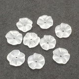 1000pcs Clear Frosted Flower Acrylic Beads for DIY Jewelry Making