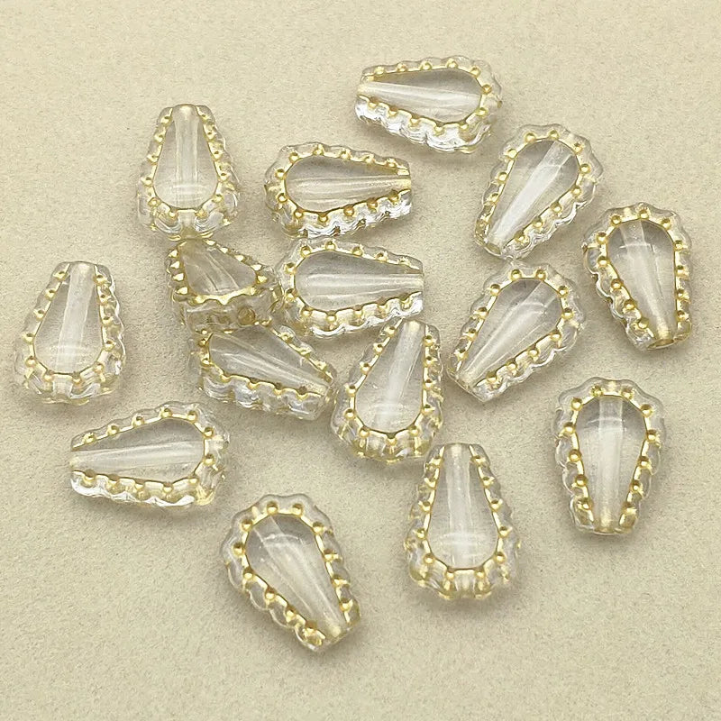 Clear Bronzing Effect Drop Beads 700pcs for DIY Jewelry Making