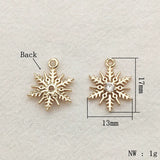 17x13mm CZ Snowflake Pendants - 100pcs