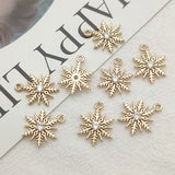 17x13mm CZ Snowflake Pendants - 100pcs