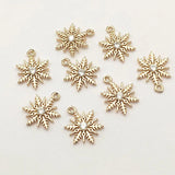 17x13mm CZ Snowflake Pendants - 100pcs