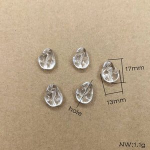 Clear Lentils-shape Beads 440pcs for Necklace Earring DIY Parts