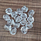 200pcs Clear Twist Oval Beads for Jewelry Making