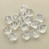 200pcs Clear Twist Oval Beads for Jewelry Making