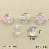 200pcs Clear Twist Oval Beads for Jewelry Making
