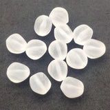 200pcs Clear Frosted Twist Oval Beads DIY Jewelry Findings