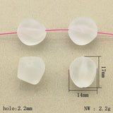 200pcs Clear Frosted Twist Oval Beads DIY Jewelry Findings