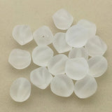 200pcs Clear Frosted Twist Oval Beads DIY Jewelry Findings
