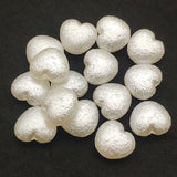 400pcs Wrinkle Pearls Heart Beads For DIY Jewelry, 17x15mm