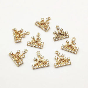 50pcs CZ Charm Earring DIY Parts, Jewelry Findings & Components