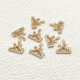 50pcs CZ Charm Earring DIY Parts, Jewelry Findings & Components