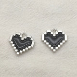 100pcs Zinc Alloy Enamel Heart Charm For DIY Jewelry, Findings & Components