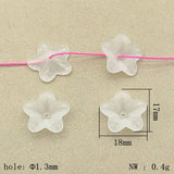 Clear Frosted Flower Acrylic Beads DIY Jewelry Findings 1100pcs