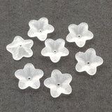 Clear Frosted Flower Acrylic Beads DIY Jewelry Findings 1100pcs