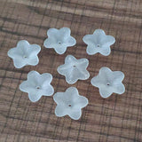 Clear Frosted Flower Acrylic Beads DIY Jewelry Findings 1100pcs