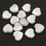 Arrival! 17x18mm 400pcs Pearls Heart Beads For Necklace/Earrings DIY Parts
