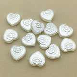 Arrival! 17x18mm 400pcs Pearls Heart Beads For Necklace/Earrings DIY Parts