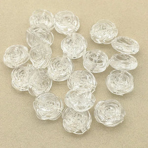 420pcs Clear Flower Acrylic Beads Necklace Earrings DIY Jewelry Findings