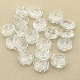 420pcs Clear Flower Acrylic Beads Necklace Earrings DIY Jewelry Findings