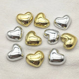 17x20mm 100pcs UV Flat Heart Beads DIY Jewelry Findings