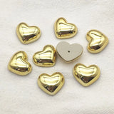 17x20mm 100pcs UV Flat Heart Beads DIY Jewelry Findings