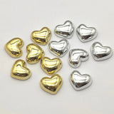 17x20mm 100pcs UV Flat Heart Beads DIY Jewelry Findings