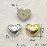 17x20mm 100pcs UV Flat Heart Beads DIY Jewelry Findings