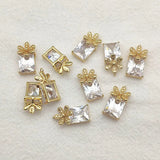 Real Flower Crystal Charm for DIY Jewelry Findings