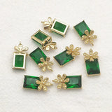 Real Flower Crystal Charm for DIY Jewelry Findings
