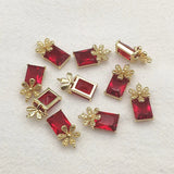 Real Flower Crystal Charm for DIY Jewelry Findings