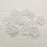 180pcs Clear Frosted Flower Beads Jewelry DIY Parts