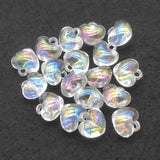 Clear Aurora Heart Shape Beads DIY Jewelry Findings