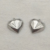 100pcs Zinc Alloy Heart Charm Pendants DIY Jewelry Making