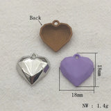 100pcs Zinc Alloy Heart Charm Pendants DIY Jewelry Making