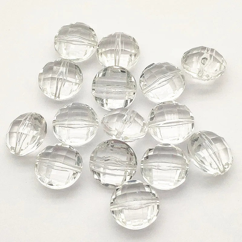 Clear Acrylic Faceted Beads DIY Jewelry Findings